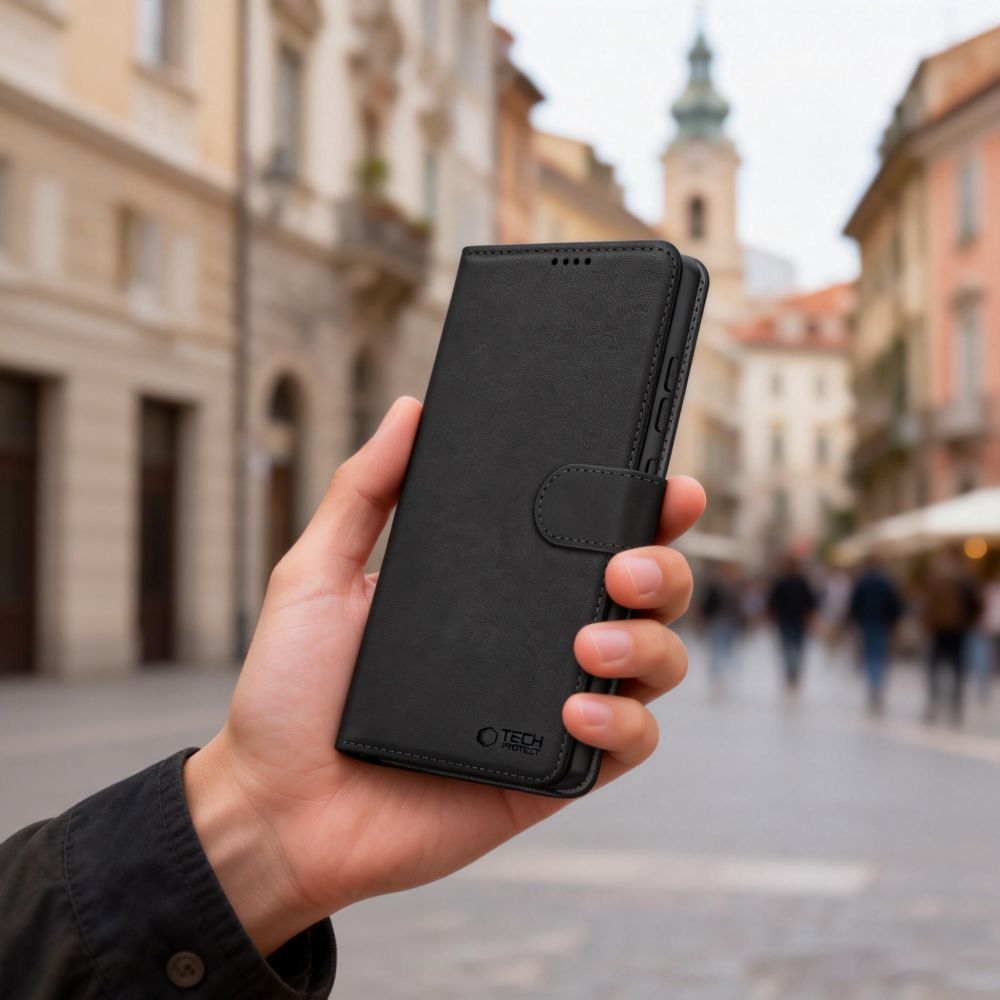 Carcasa Tech-Protect Wallet compatibila cu Samsung Galaxy S26 Ultra, Negru