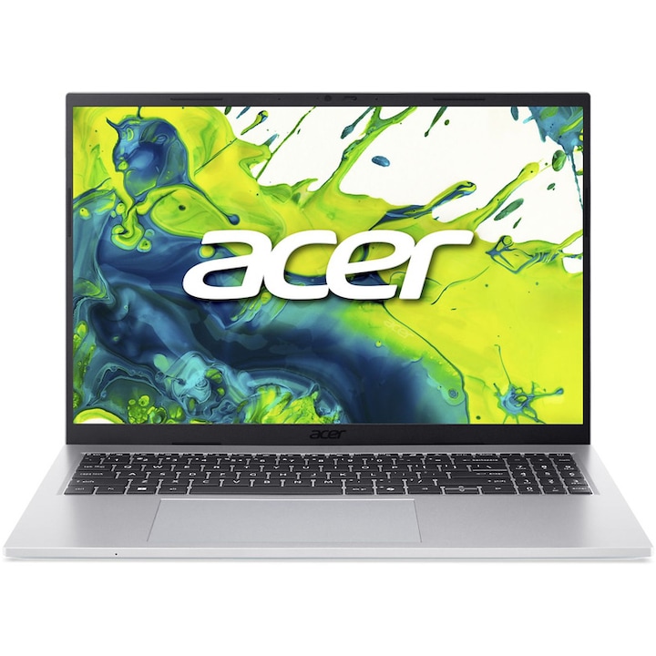 Laptop Acer Aspire Go 16 cu procesor Intel® Core™ i9-13900H pana la 5.4 GHz, 16", WUXGA IPS, 120 Hz, 16 GB DDR5, 1 TB SSD, Intel® Iris® Xe Graphics, Windows 11 Pro, Pure Silver