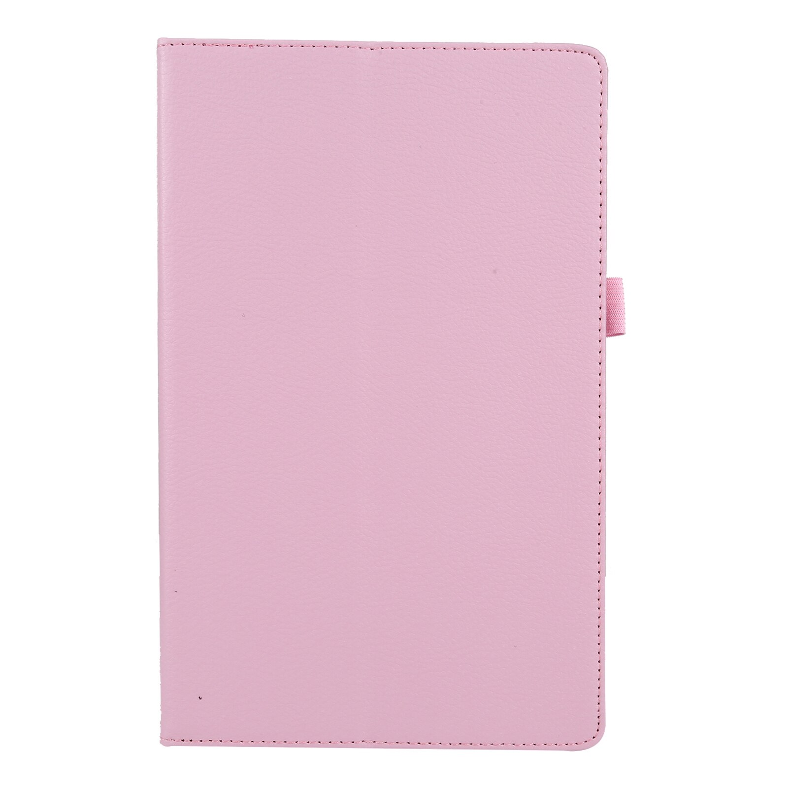 Husa tableta pentru Lenovo Tab M10 HD, textura litchi, culoare solida, flip orizontal din piele cu suport si loc pentru creion (roz)