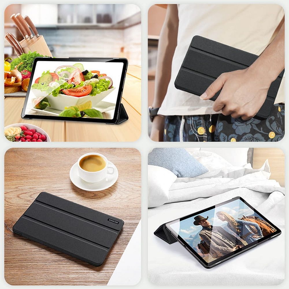 Carcasa Tableta G-Tech Domo Dux Ducis Folding Stand, Compatibila cu Samsung Tab S9 Ultra/S8 Ultra, Anti Amprenta, Piele Ecologica, Full Protection, Negru