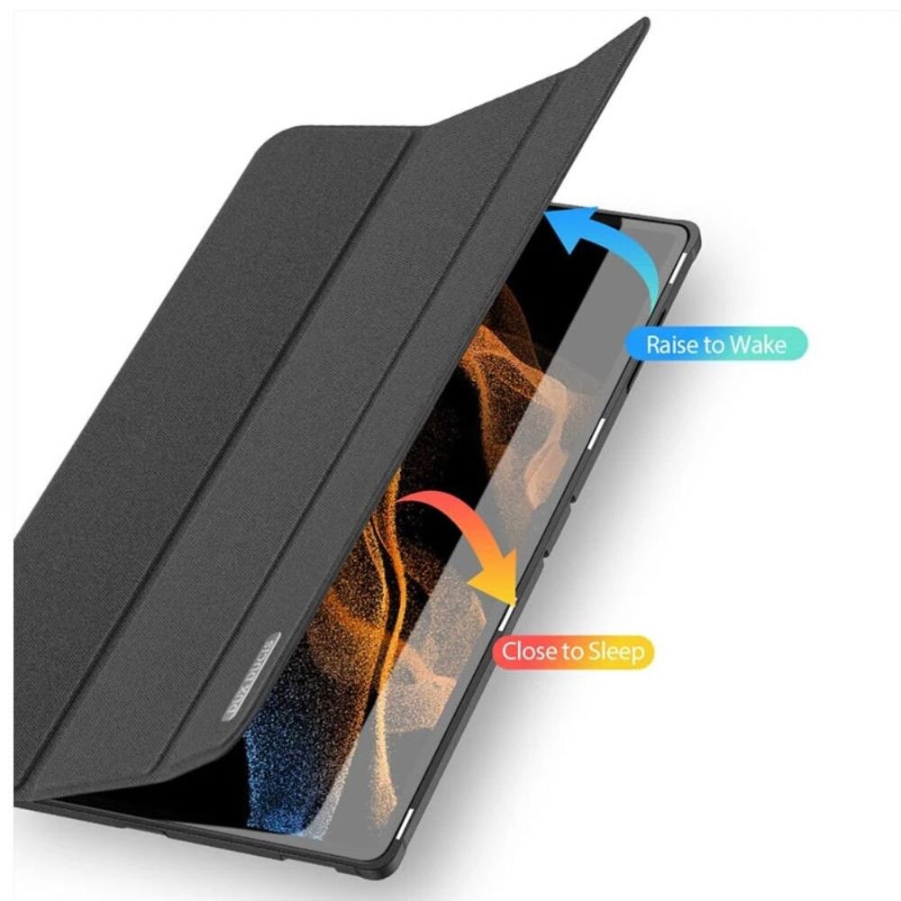Carcasa Tableta G-Tech Domo Dux Ducis Folding Stand, Compatibila cu Samsung Tab S9 Ultra/S8 Ultra, Anti Amprenta, Piele Ecologica, Full Protection, Negru