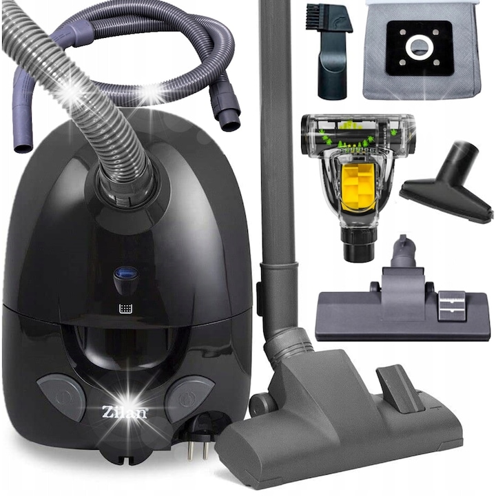 Aspirator Zilan ZLN8471, 5 in 1, 1600W, sistem de filtrare dublu, dimensiuni 22x32x20cm, set accesorii inclus