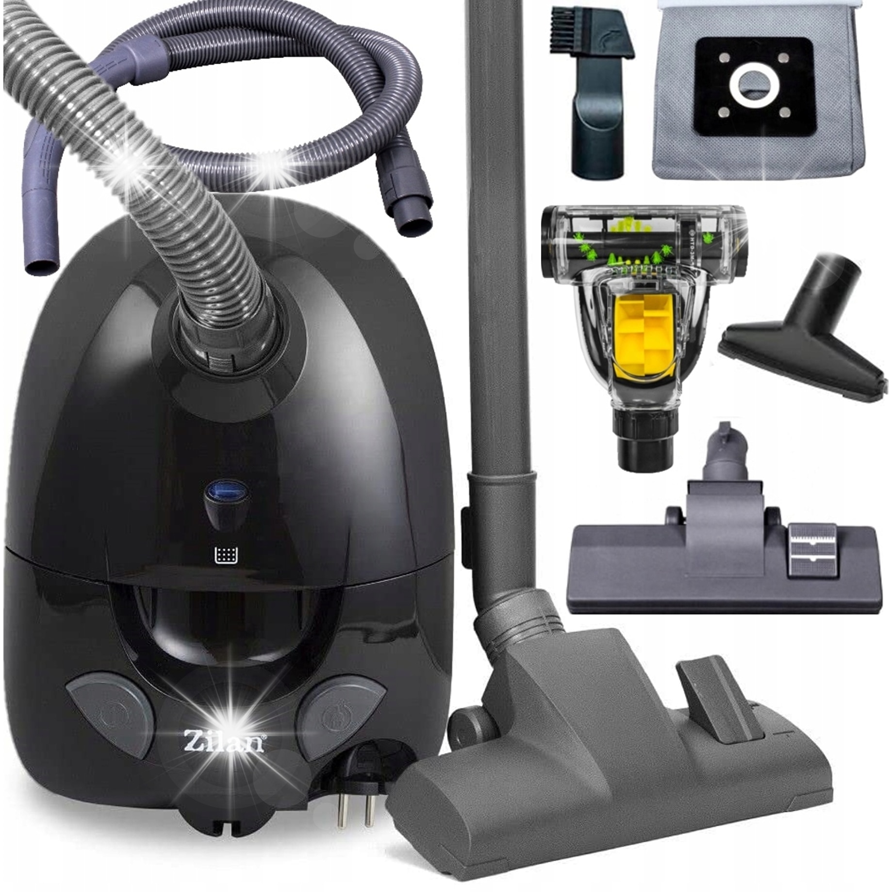 Aspirator Zilan ZLN8471, 5 in 1, 1600W, sistem de filtrare dublu, dimensiuni 22x32x20cm, set accesorii inclus