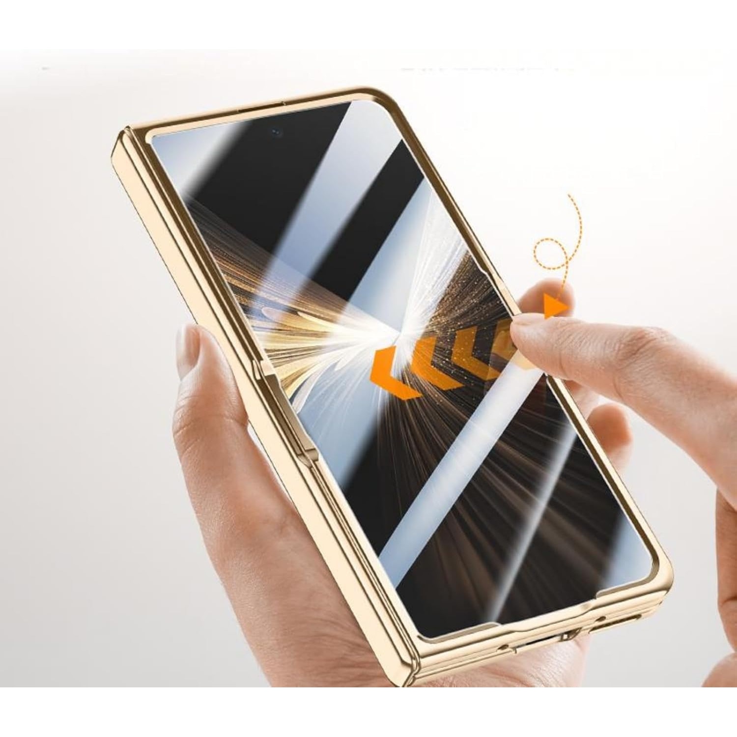 Husa pentru Honor Magic V5 5G, Dual Glass, pentru Magsafe, auriu