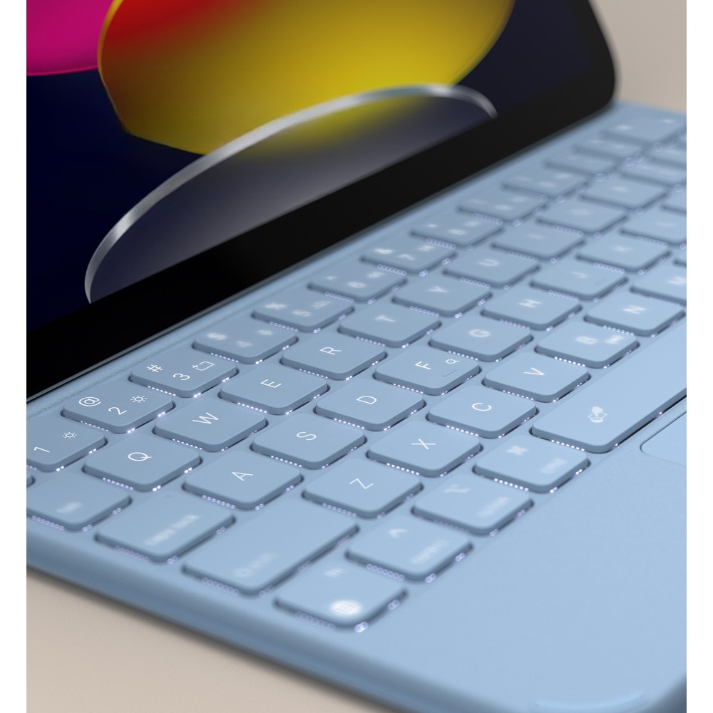 Husa tableta cu tastatura si touchpad pentru iPad 10.9" 2022 / iPad 11" 2025, Dexnor, albastra