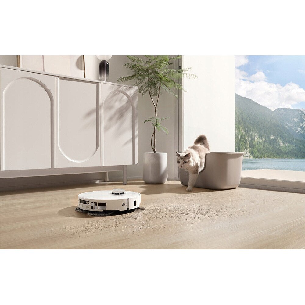 Robot de curatare DREAME L40 Ultra, alb, functie de mopare, capacitate 0.3l, set complet