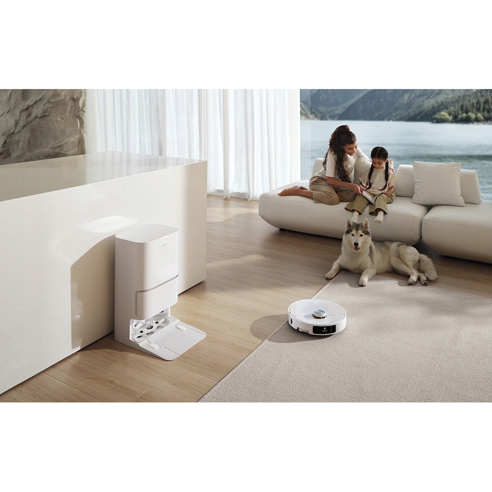 Robot de curatare DREAME L40 Ultra, alb, functie de mopare, capacitate 0.3l, set complet