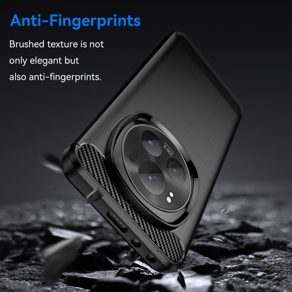 Husa pentru Honor Magic 6 Pro Carbon Silicone negru