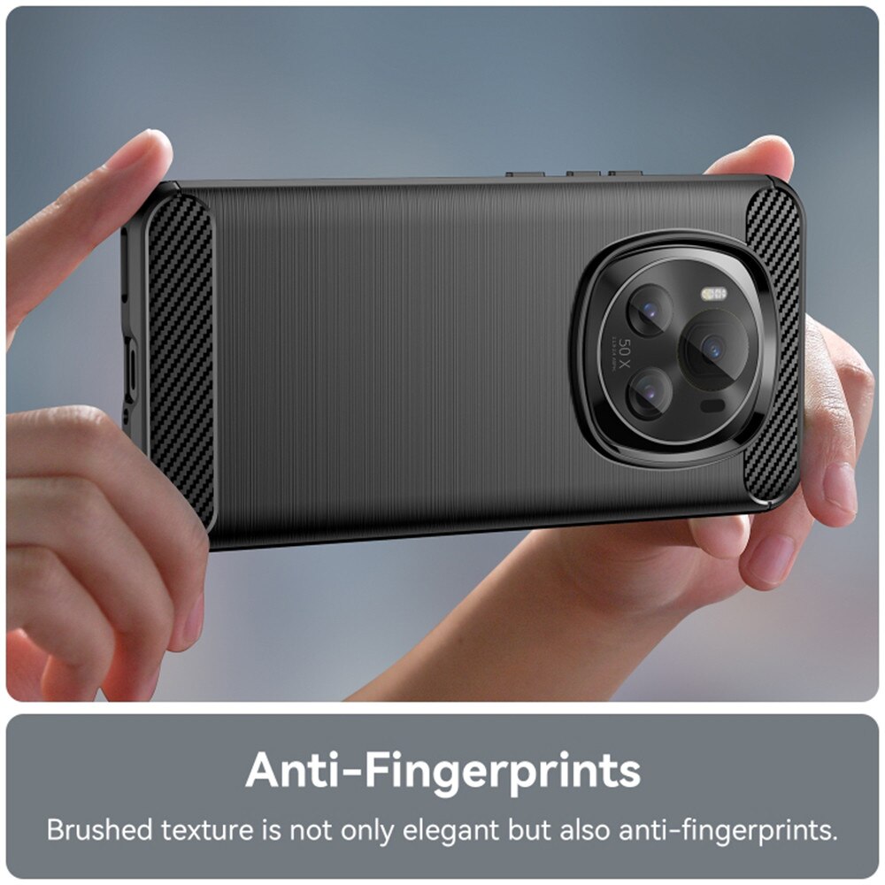 Husa pentru Honor Magic 6 Pro Carbon Silicone negru
