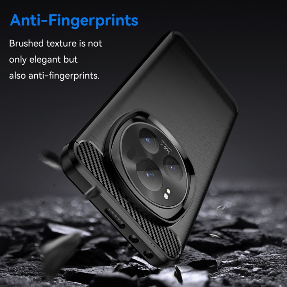 Husa pentru Honor Magic 6 Pro Carbon Silicone negru