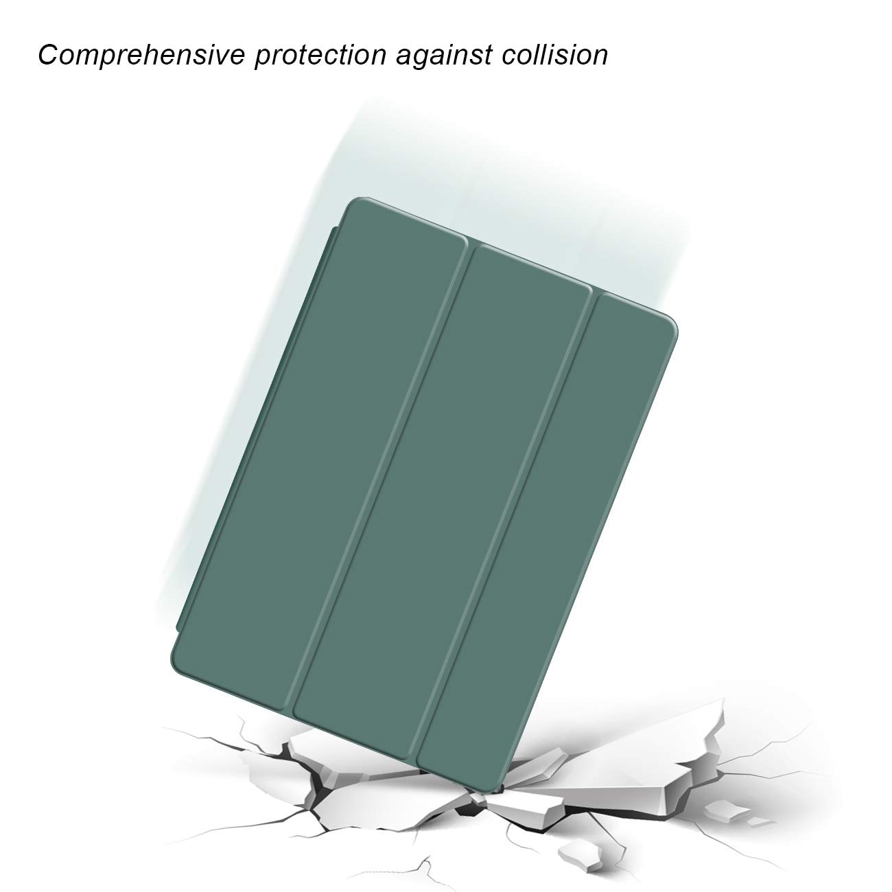 Husa tabletă, pentru Lenovo Idea Tab Pro 12.7 Inch, protecție subțire, activare automată, TPU moale, Verde