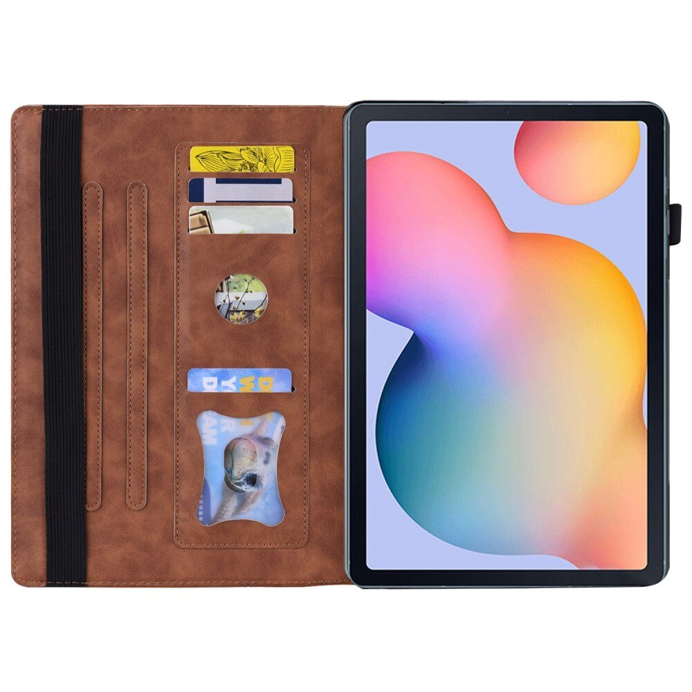 Husa tip carte pentru Samsung Galaxy Tab S6 Lite, XGSM, Maro