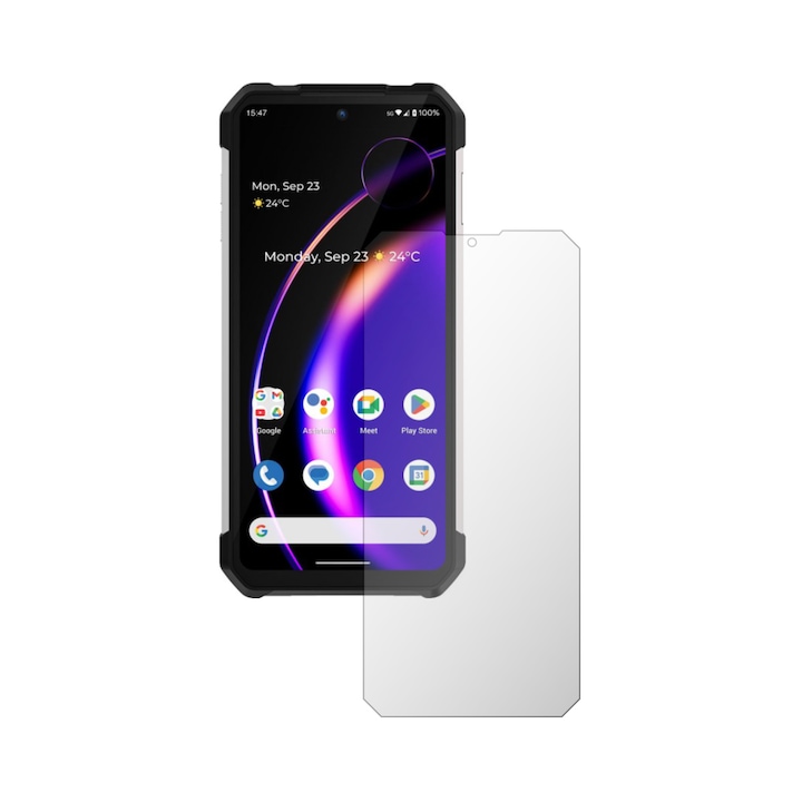 Folie Protectie Ecran Folie24, pentru iHunt Tank 3 PRO, 1X Ultra-Clear cu Acoperire Case-Friendly ( Compatibile cu Carcasa ), Adeziva, Flexibila cu Auto Regenerare