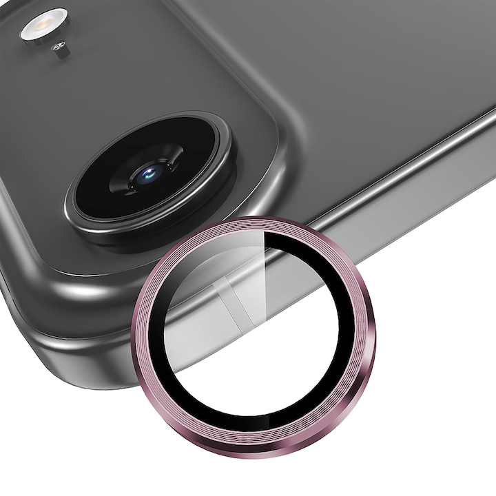 Folie Protectie Lentile Camera compatibila cu Apple iPhone 17 Air, CASEY STUDIOS™ MaxDefense+, Ultra HD, Anti Amprente, Anti Zgarieturi, Anti Socuri, Roz