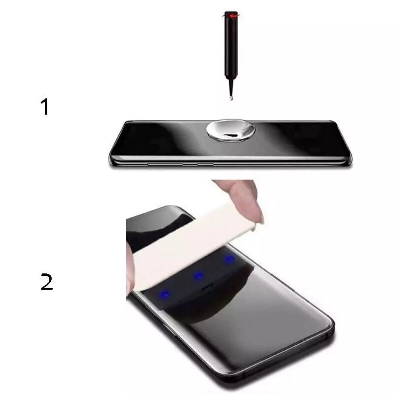 Folie din sticla SIKS cu adeziv UV Digitech Glass pentru Huawei, P40 Pro, lampa UV inclusa, transparenta