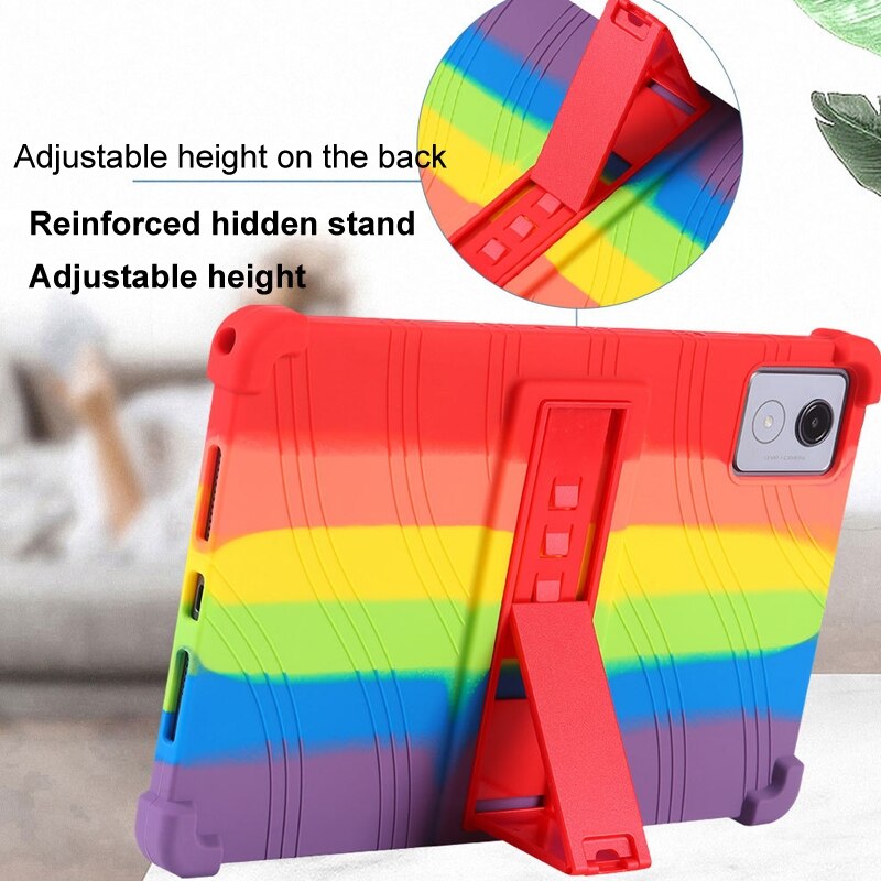 Husa tableta pentru Lenovo Tab K11 Plus, silicon antishoc, cu suport, culoare neagra