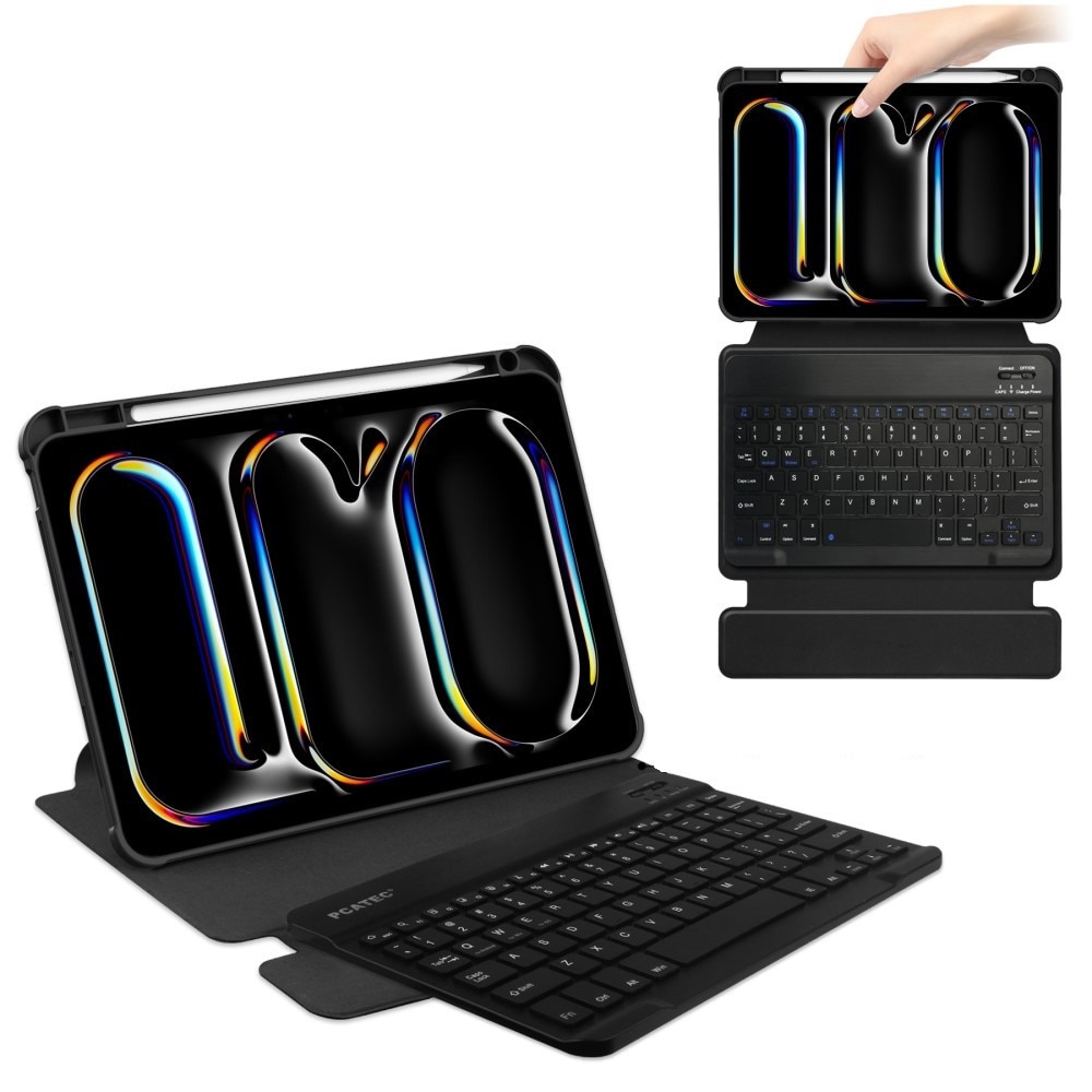 Husa cu tastatura iPad Pro 11" 2024 (a 5-a generatie), XGSM, neagra