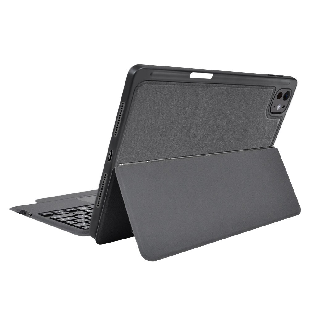 Husa cu Tastatura pentru iPad Pro 11 (2024) + folie, Accesorio KeyTab Pro, Black