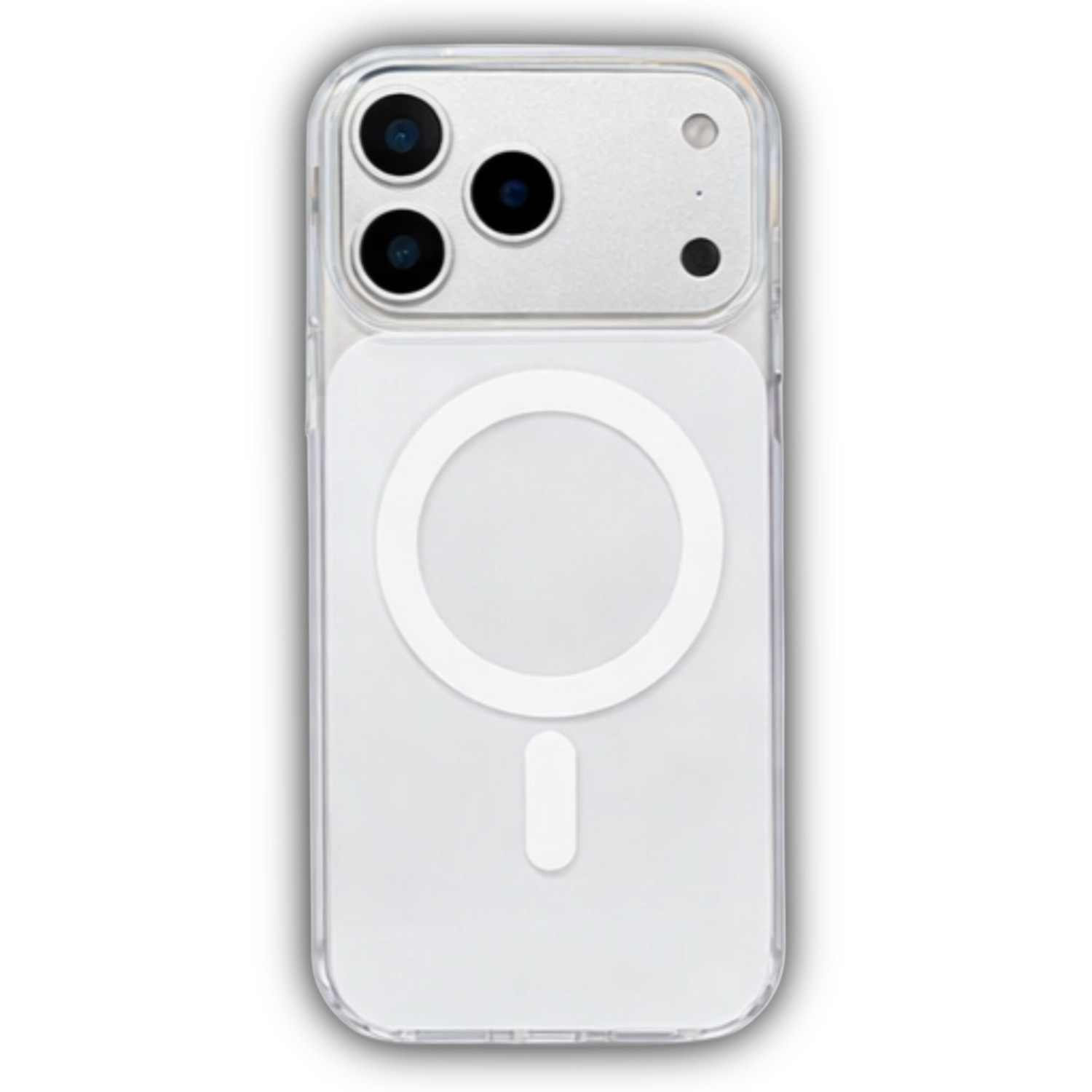 Husa de Protectie Pentru iPhone 17 Pro Max MagSafe Premium Alb, Protectie Ranforsata Antisoc, Design Subtire Transparent, Compatibila Incarcare Wireless