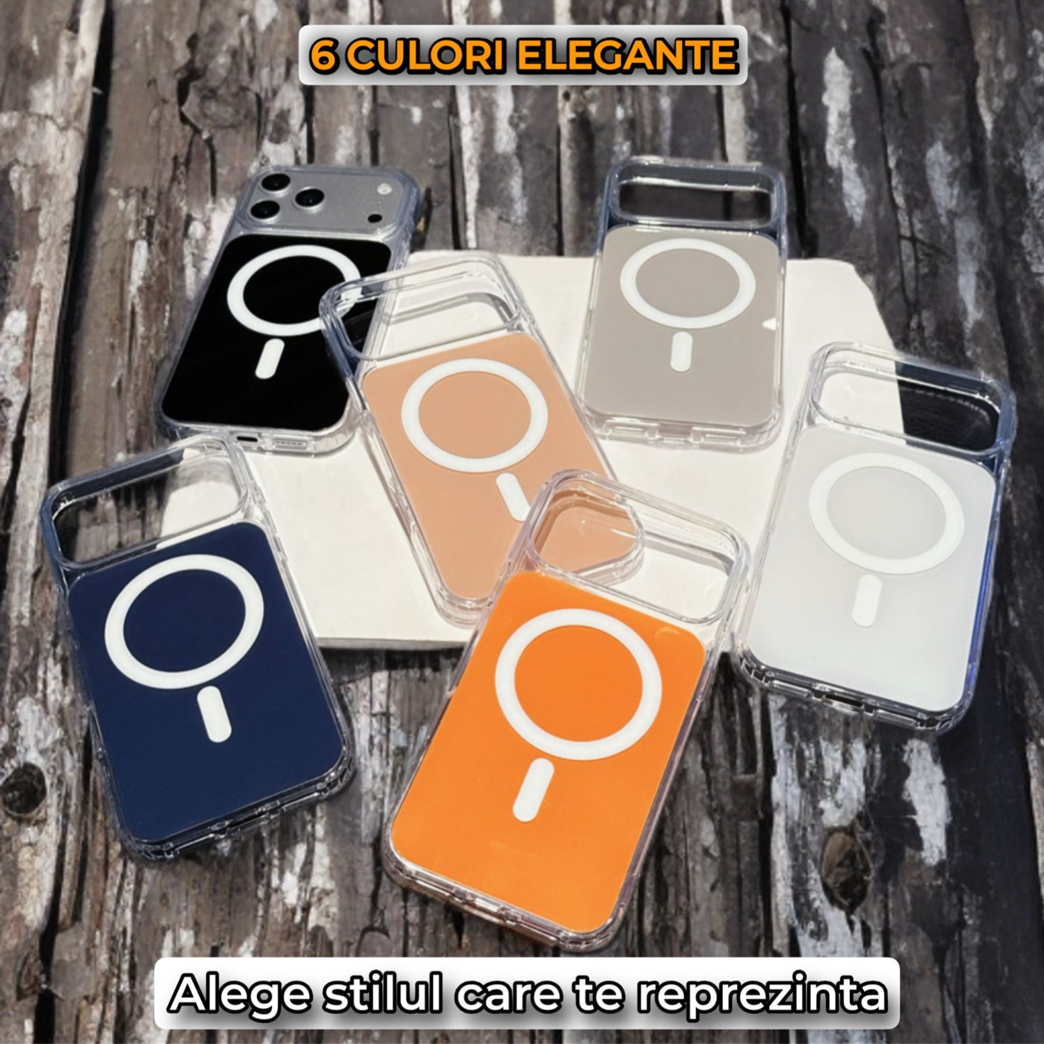 Husa de Protectie Pentru iPhone 17 Pro Max MagSafe Premium Alb, Protectie Ranforsata Antisoc, Design Subtire Transparent, Compatibila Incarcare Wireless