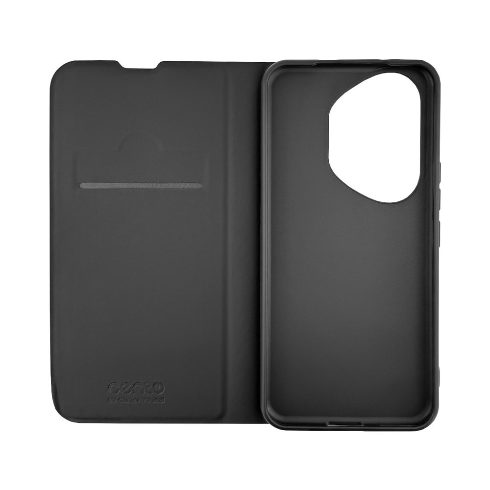 Husa de protectie tip carte CENTO Soho compatibila cu Honor 400 Pro Negru Premium, Inchidere magnetica, Protectie Sporita, Anti soc, Anti zgarieturi, Functie de stand