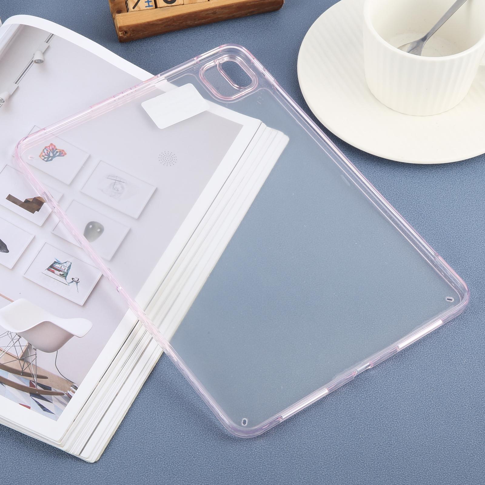 Husa tableta pentru iPad Air 11 2025 / 2024, hibrid TPU acrilic transparent, pe roz