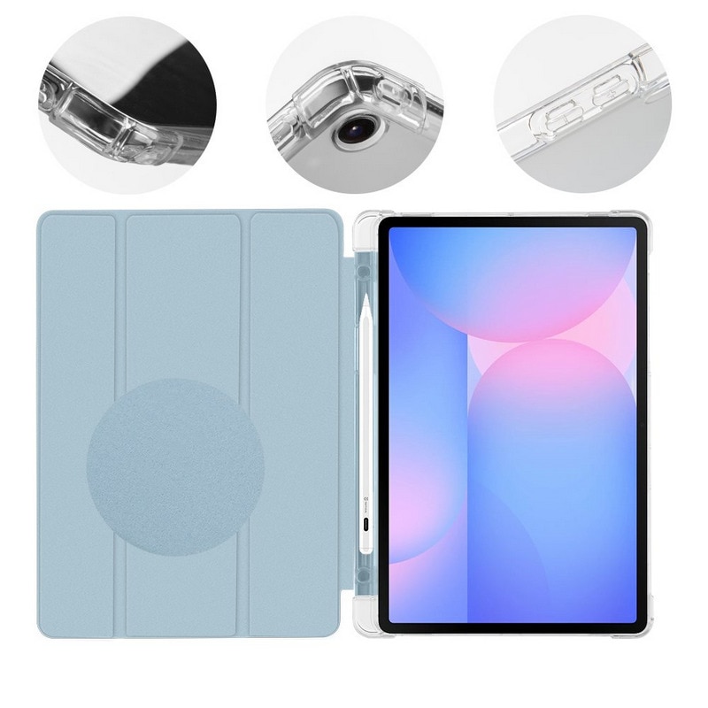 Husa tableta pentru Samsung Galaxy Tab S10 Lite 10.9 inch (SM-X400, SM-X406) compatibile - husă inteligentă albastru-ciel, cu suport pentru creion
