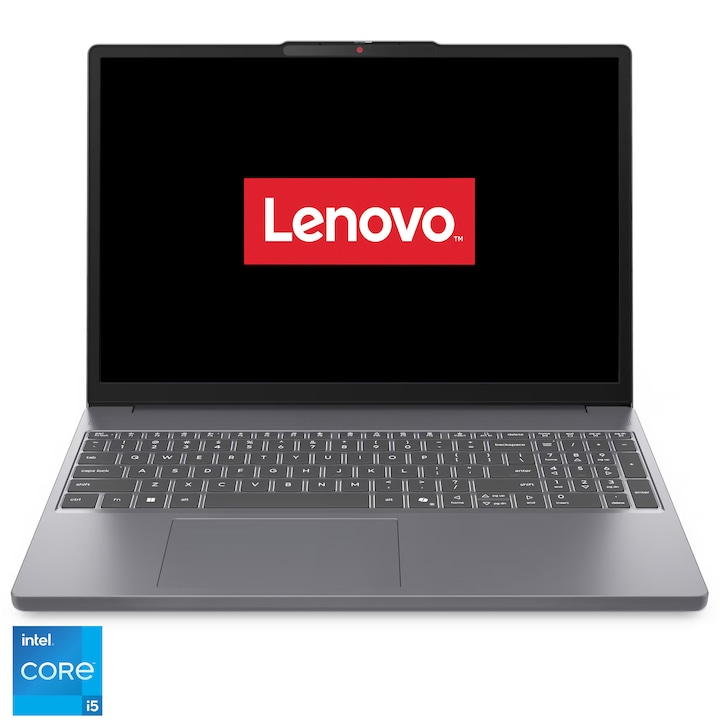 Laptop Lenovo IdeaPad Slim 3 15IRH10 cu procesor Intel® Core™ i5-13420H pana la 4.6GHz, 15.3" WUXGA, IPS, 16GB DDR5 RAM, 1TB SSD, Intel® UHD Graphics, No OS, METAL, Luna Grey