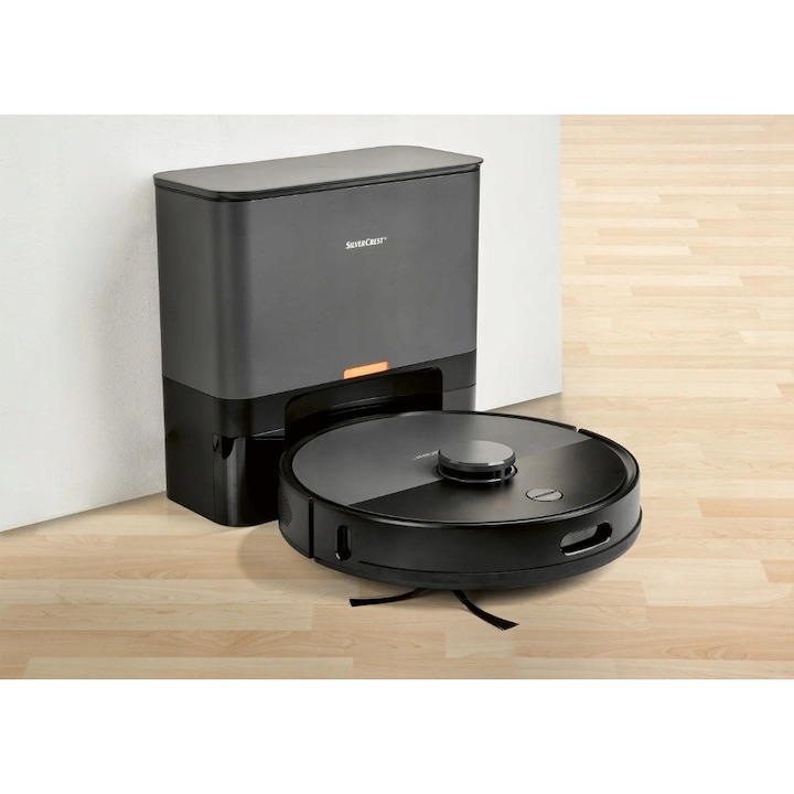 Robot de curatat SilverCrest, 5 moduri de curatare, negru, 32x15x32cm, set complet cu accesorii