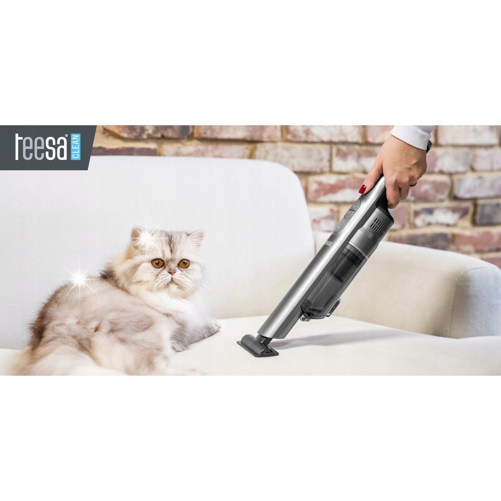 Aspirator fără fir Teesa TSA5017, 200W, filtru HEPA, dimensiuni 450x70x86mm