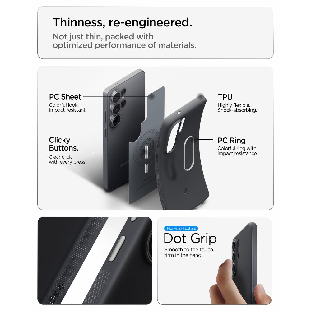 Carcasa Spigen Nano Pop cu MagSafe compatibila cu Samsung Galaxy S26 Ultra, Negru