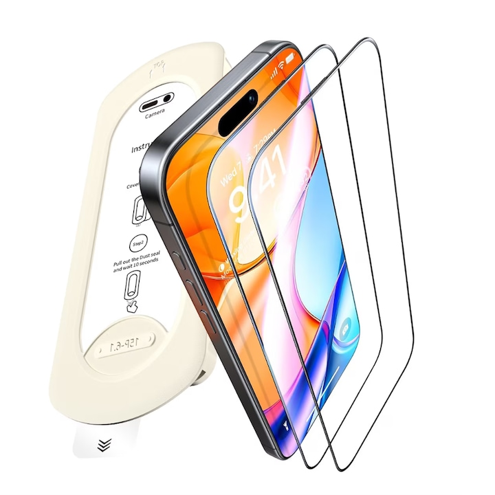 Set 2 Folie Sticla pentru Samsung Galaxy S25 Ultra Oein® – Sticla Securizata 9H+, Claritate Super HD, Kit Instalare Automata Anti-Praf Rapid, Tratament Oleofob Electronic, Anti-Amprenta, Sensibilitate Touch Avansata