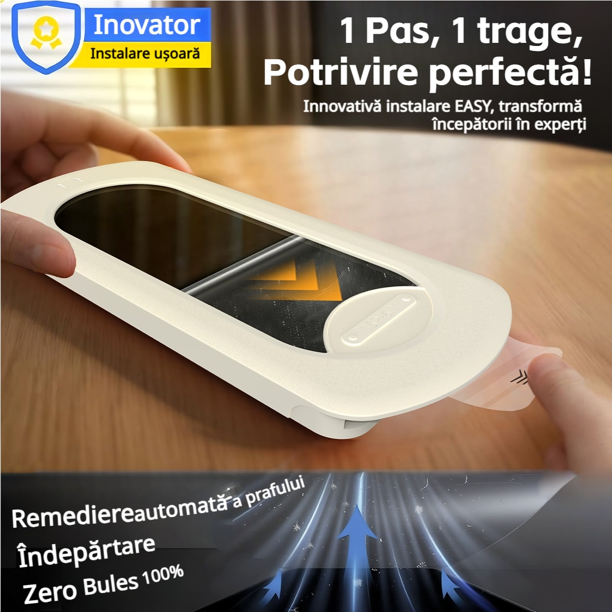 Set 2 Folie Sticla pentru Samsung Galaxy S25 Ultra Oein® – Sticla Securizata 9H+, Claritate Super HD, Kit Instalare Automata Anti-Praf Rapid, Tratament Oleofob Electronic, Anti-Amprenta, Sensibilitate Touch Avansata