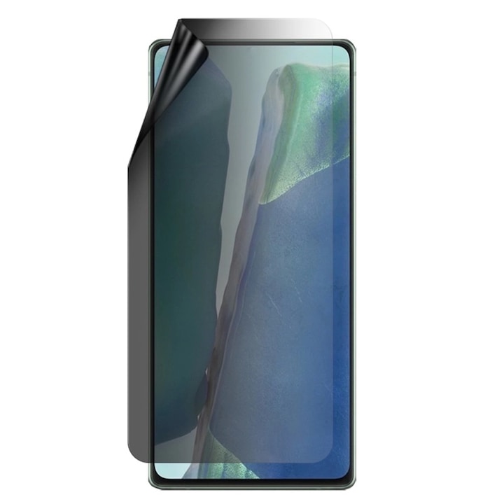 Folie Privacy InvisImpact compatibila cu Xiaomi 14T, Polimer siliconic, Adeziv premium, Montare usoara, Fara lichid, Regenerabila, Full Glue, Compatibila cu senzorul de amprenta, Case-Friendly