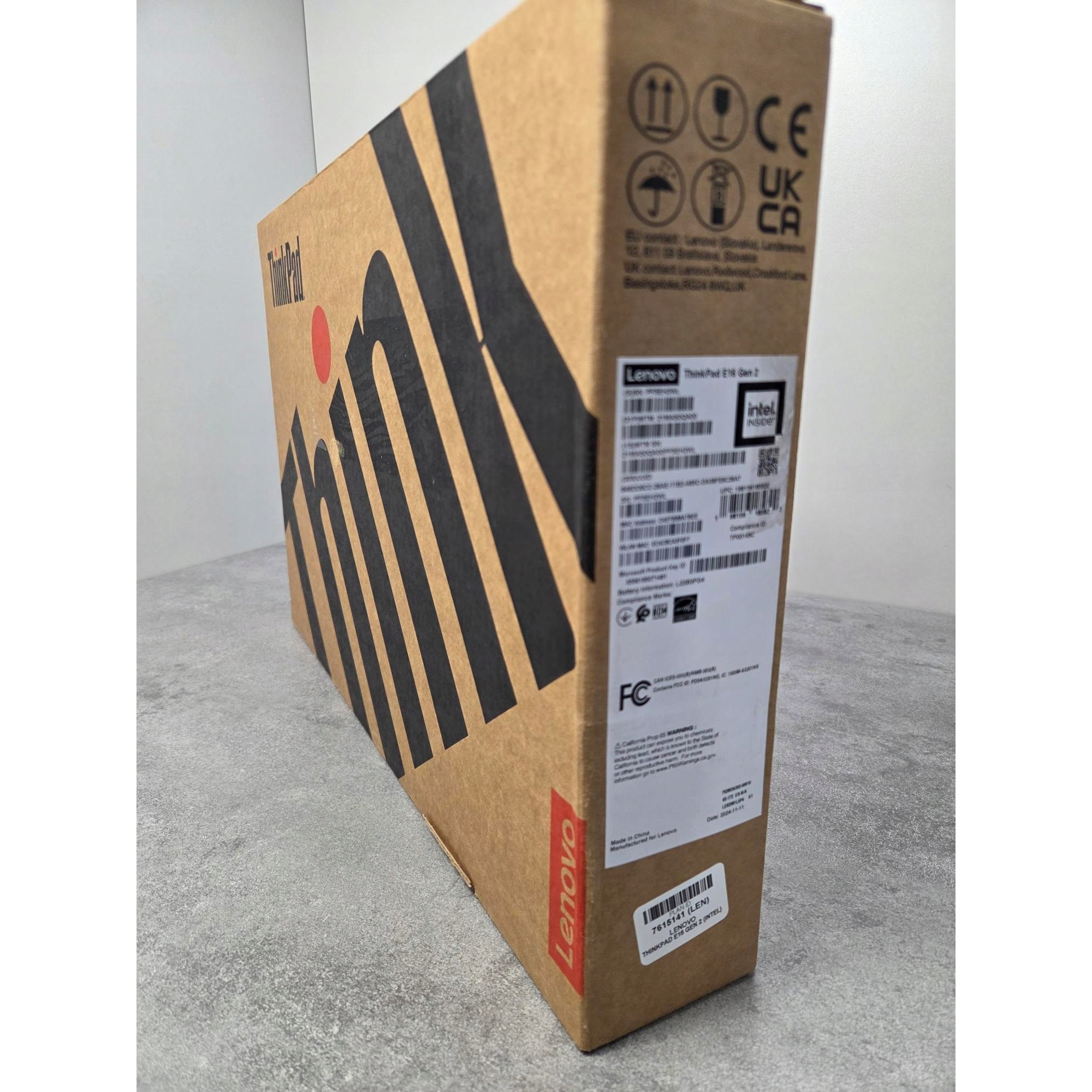 Laptop Lenovo ThinkPad E16 Gen 2, Intel Core Ultra 7 155U, 32GB RAM, 1TB SSD, 16" FHD IPS, Windows 11 Professional, 1,81kg