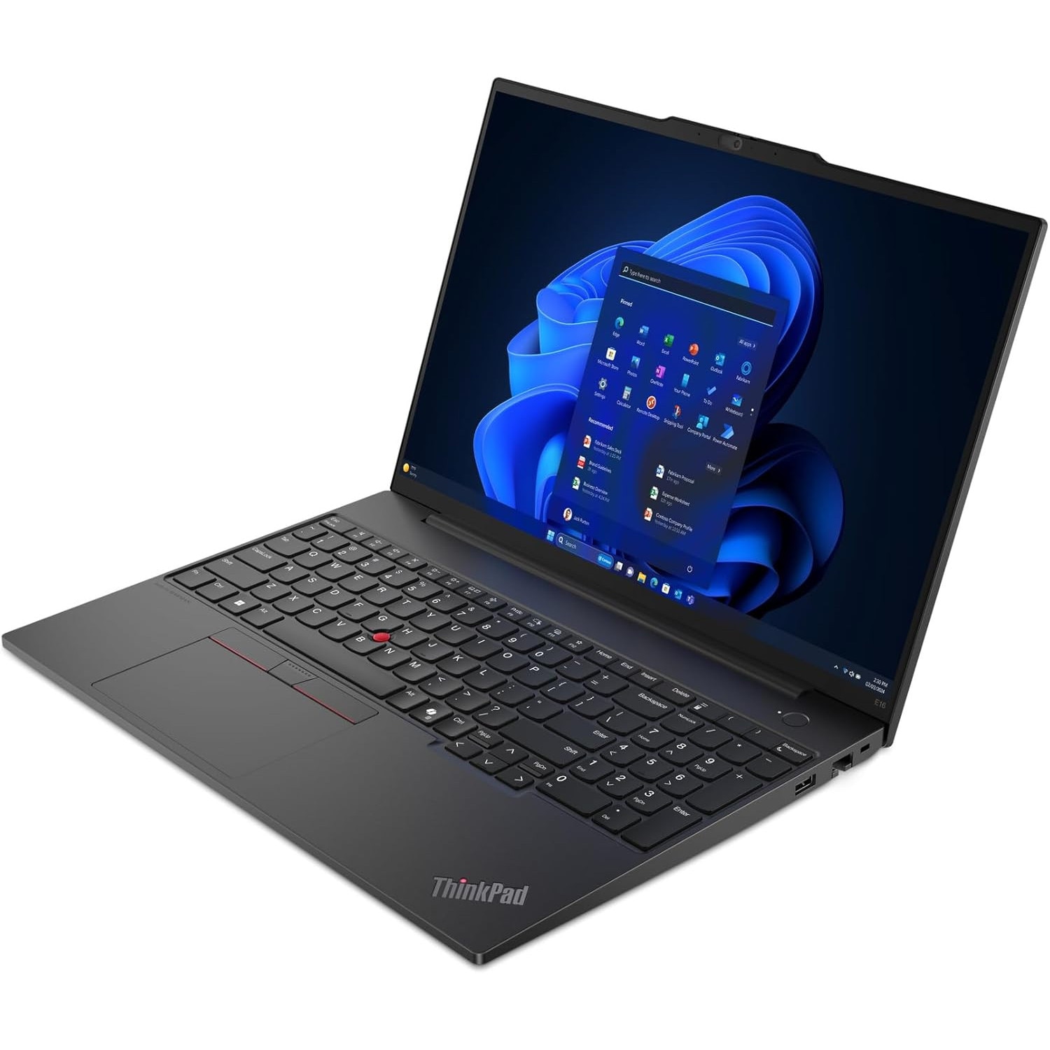 Laptop Lenovo ThinkPad E16 Gen 2, Intel Core Ultra 7 155U, 32GB RAM, 1TB SSD, 16" FHD IPS, Windows 11 Professional, 1,81kg