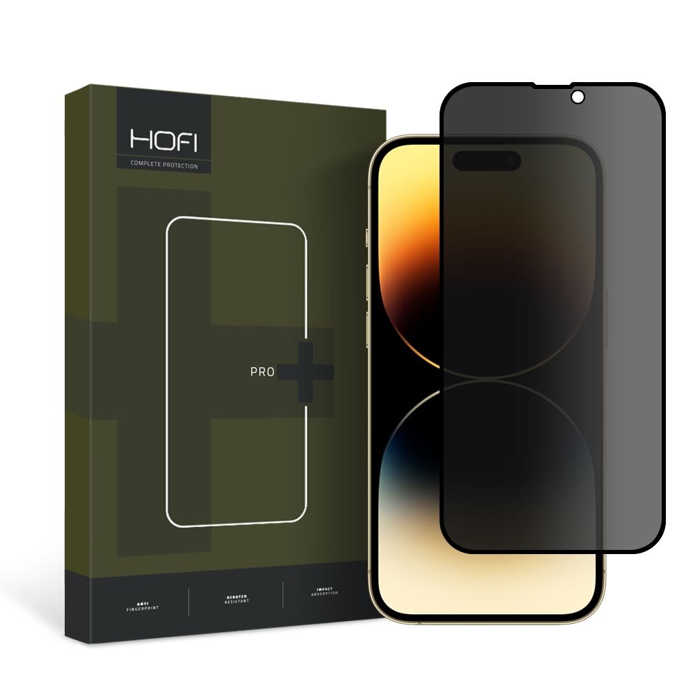 Folie sticla HOFI Anti Spy 9H compatibila cu iPhone 15 Privacy