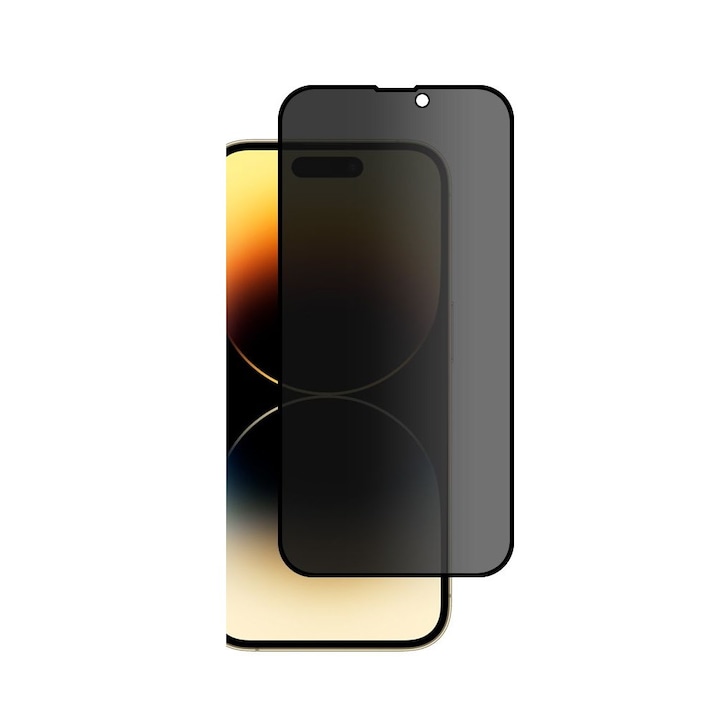 Folie sticla HOFI Anti Spy 9H compatibila cu iPhone 15 Privacy