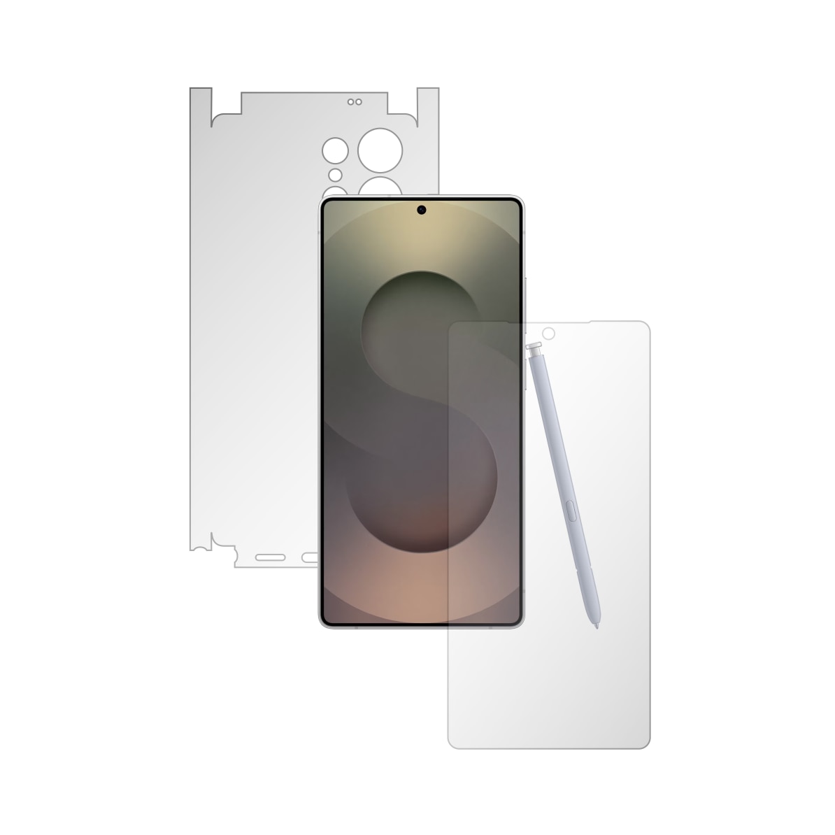 Folie Full Body iSkinz pentru Samsung Galaxy S25 Ultra - Invisible Skinz HD, 360 Cut, Protectie Siliconica Ultra-Clear pentru Ecran, Carcasa Spate si Laterale, Skin Adeziv Transparent