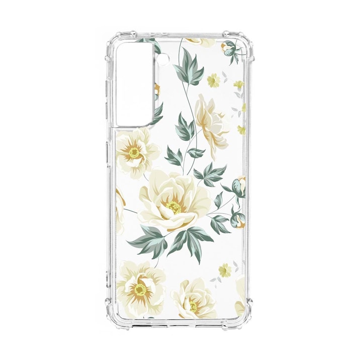 Husa Anti Shock Silicon Compatibila Cu Samsung Galaxy S22, Flowers, Military Grade Drop Protection, AS 126