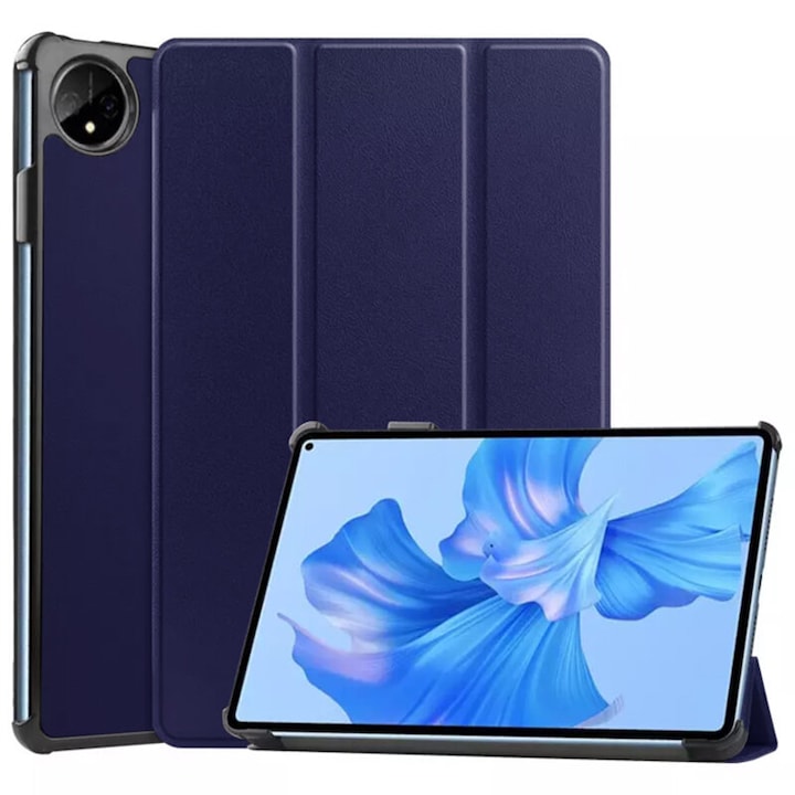 Husa de protectie flip cover pentru tableta compatibila cu Huawei Matepad Pro 11 2022, FoldPro, tip stand, piele ecologica, Albastru