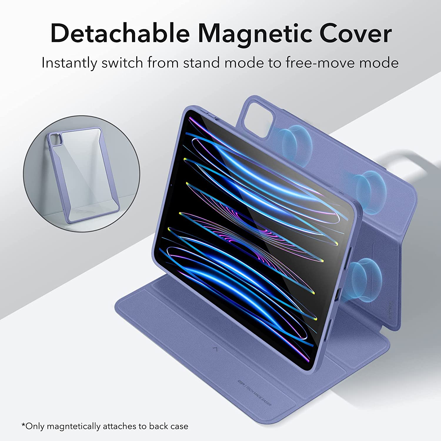Husa tablete ESR Rebound Hybrid 360, violet, pentru iPad Pro 11 2022/2021, 3 in 1, functie smart