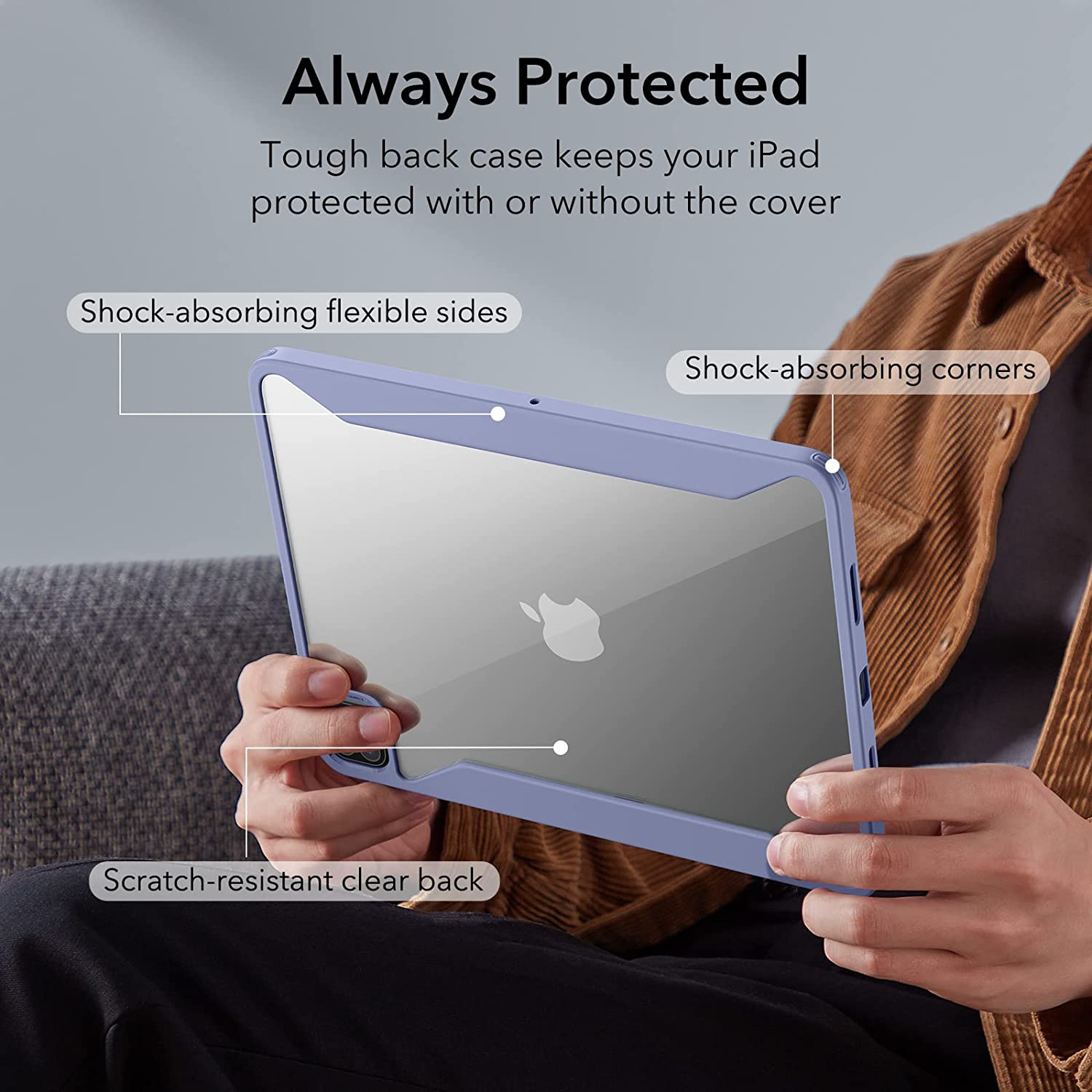 Husa tablete ESR Rebound Hybrid 360, violet, pentru iPad Pro 11 2022/2021, 3 in 1, functie smart