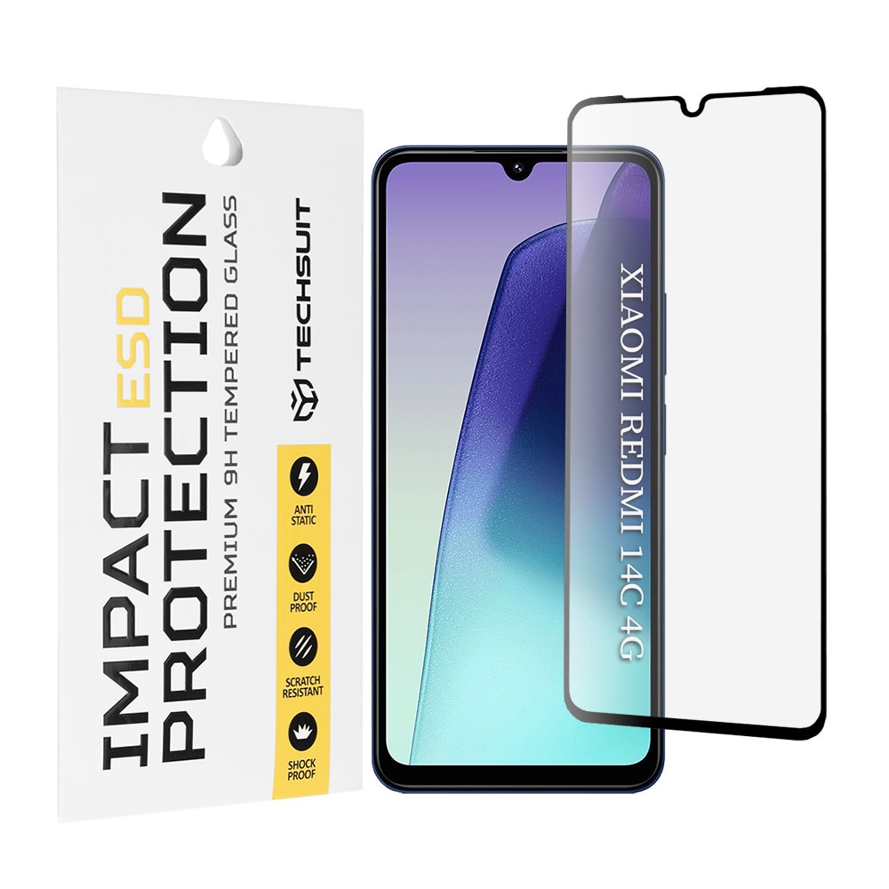 Folie pentru Xiaomi Redmi 14C / Poco C75 / Xiaomi Redmi A5 4G (Regional) - Techsuit ESD Glass - Black