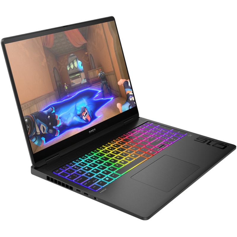 Laptop Gaming HP OMEN MAX 16-ah0003nn cu procesor Intel® Core™ Ultra 9 275HX pana la 5.4GHz, 16'', WQXGA, OLED, 240Hz, 64GB DDR5 RAM, 2TB SSD, NVIDIA® GeForce RTX™ 5090 24GB GDDR7, Free DOS, Shadow black