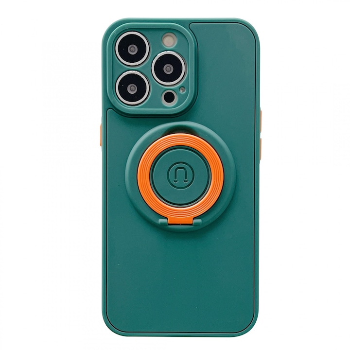 Husa protectie Flippy compatibila cu Apple iPhone 13 Mini Mag Safe Silicone Verde