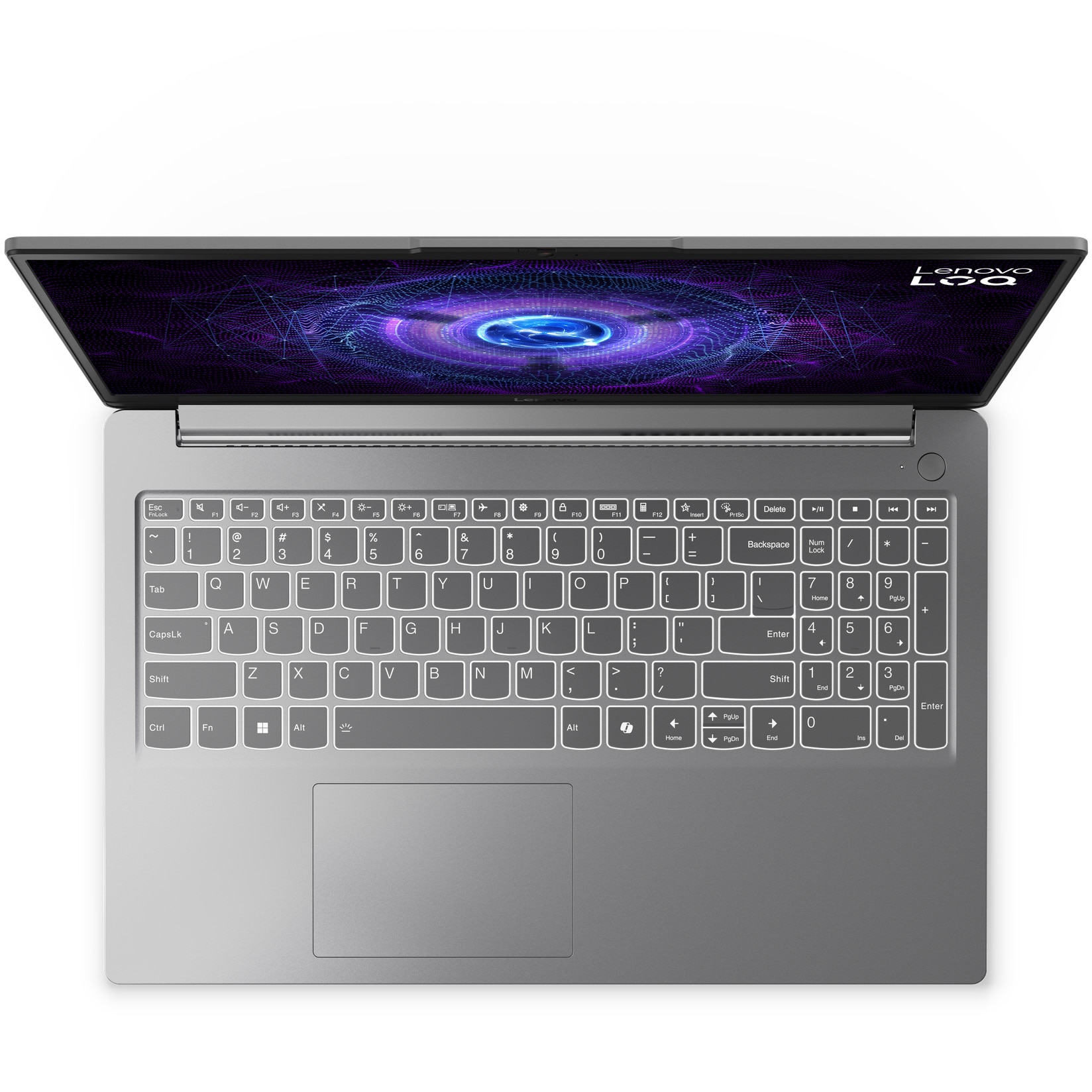 Laptop Gaming Lenovo LOQ 15IAX9E cu procesor Intel® Core™ i5-12450HX pana la 4.4GHz, 15.6" Full HD, IPS, 144Hz, 16GB DDR5 RAM, 1TB SSD, NVIDIA® GeForce RTX™ 2050 4GB GDDR6, No OS, Luna Grey