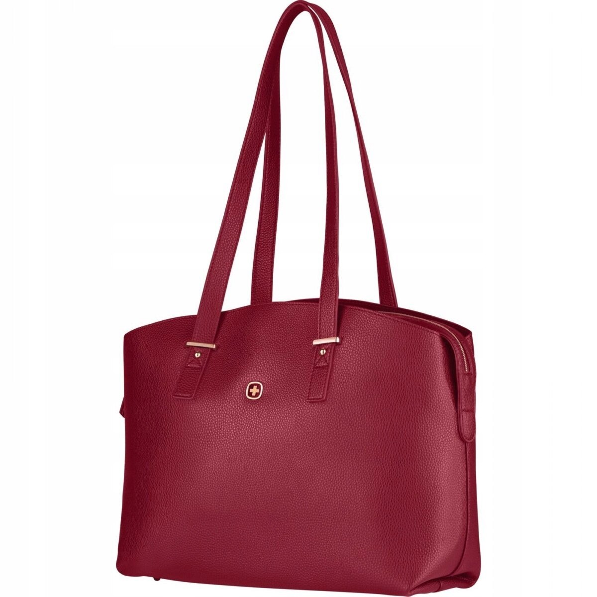 Geanta laptop Wenger RosaElli 14, rosie, 19x37x29cm, din piele artificiala, cu detalii aurii