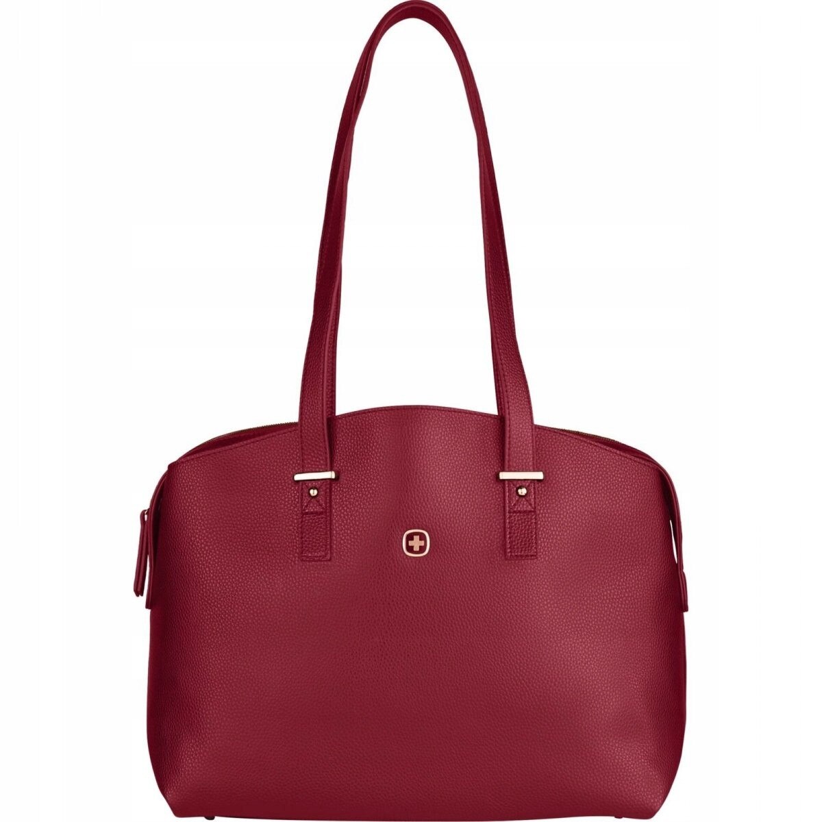 Geanta laptop Wenger RosaElli 14, rosie, 19x37x29cm, din piele artificiala, cu detalii aurii