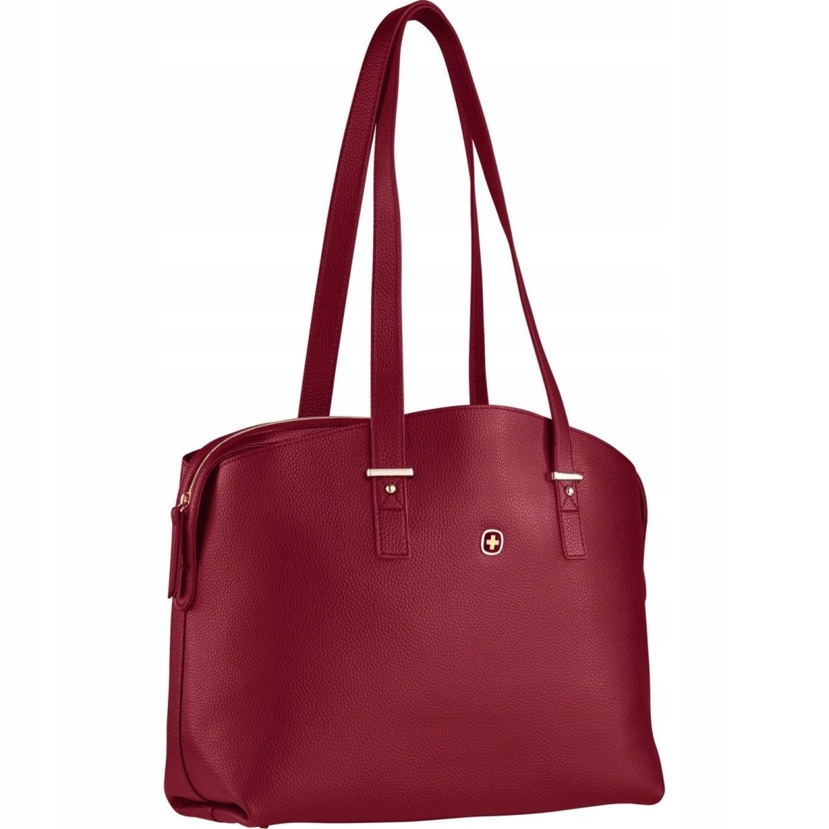 Geanta laptop Wenger RosaElli 14, rosie, 19x37x29cm, din piele artificiala, cu detalii aurii